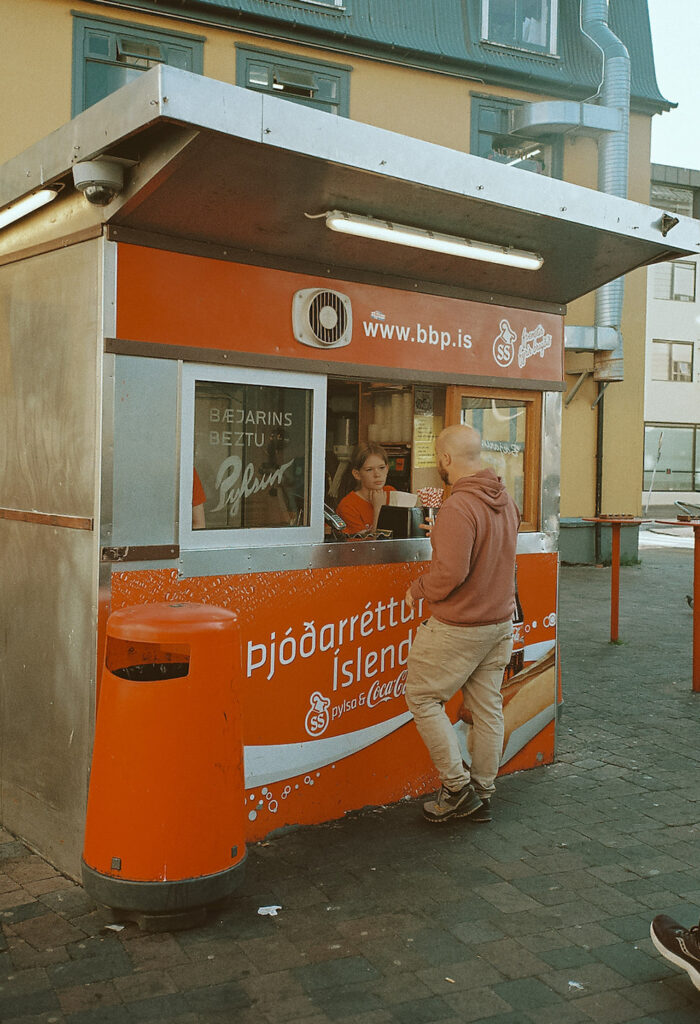 The Reykjavik hot dog stand in Iceland.