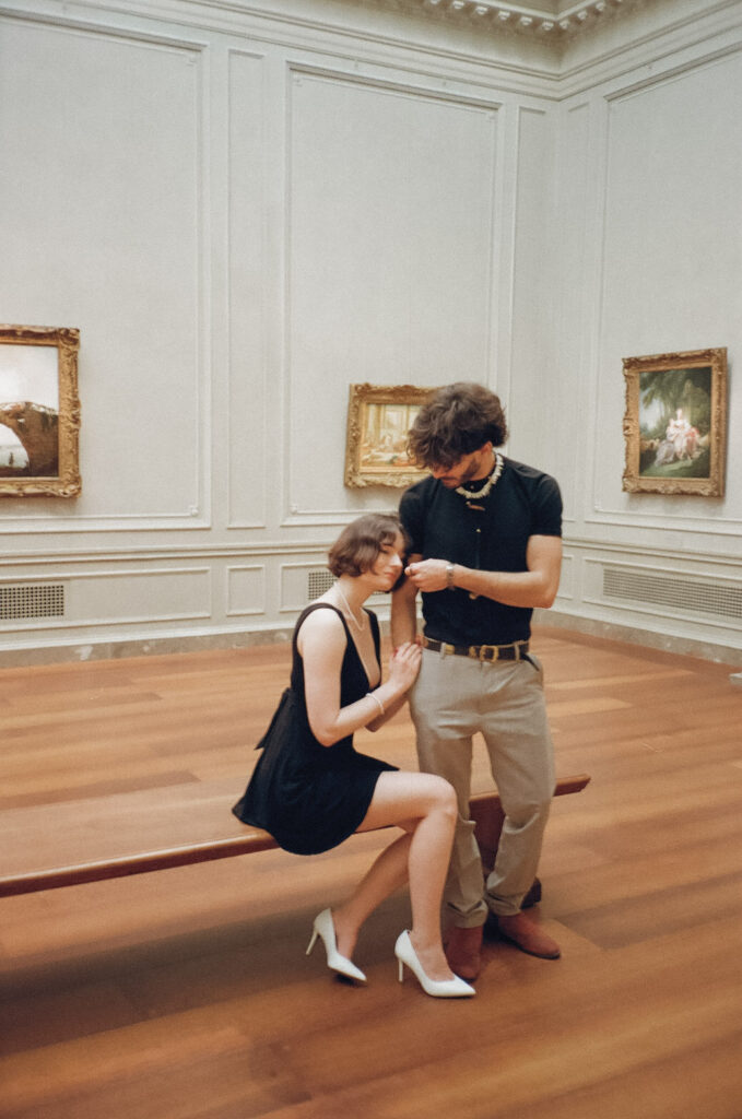 National Gallery of Art Elopement Photoshoot by Rachel Bond Photo: an edgy wedding photographer