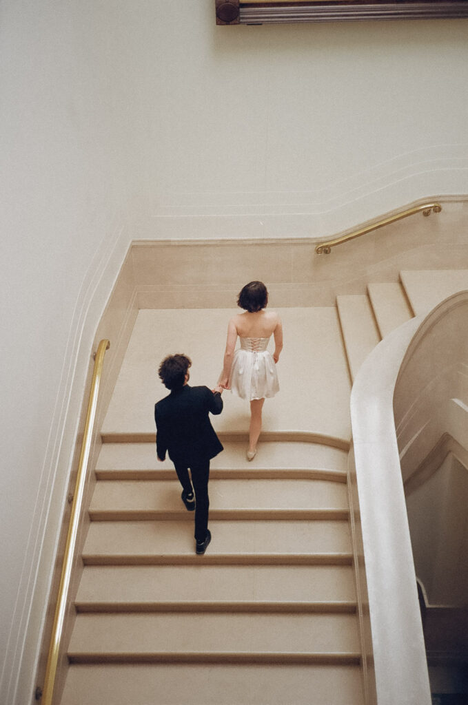 National Gallery of Art Elopement Photoshoot by Rachel Bond Photo: an edgy wedding photographer