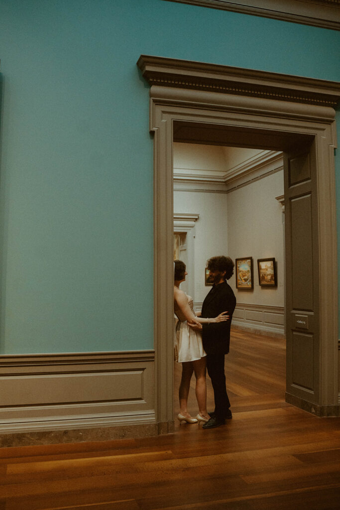 National Gallery of Art Elopement Photoshoot by Rachel Bond Photo: an edgy wedding photographer