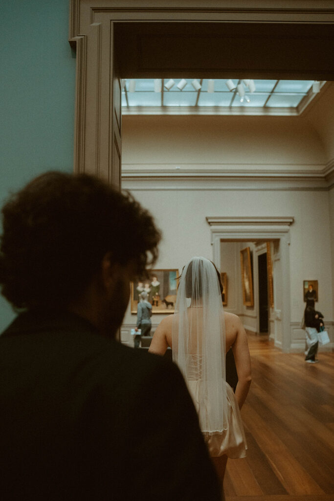 National Gallery of Art Elopement Photoshoot by Rachel Bond Photo: an edgy wedding photographer