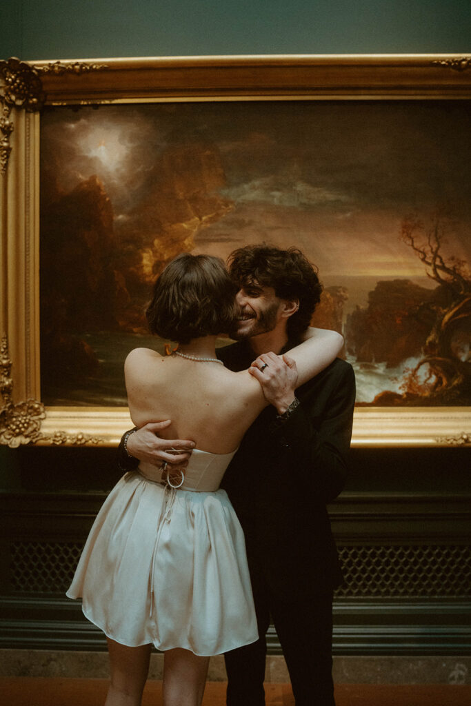 National Gallery of Art Elopement Photoshoot by Rachel Bond Photo: an edgy wedding photographer