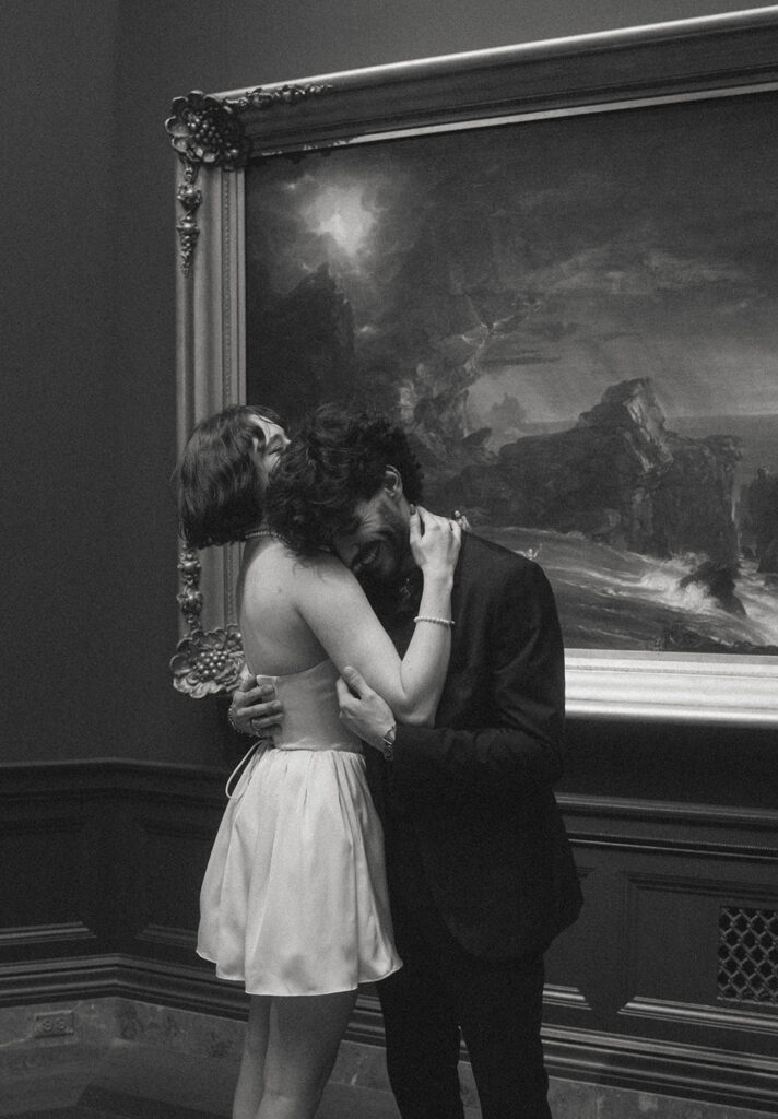 National Gallery of Art Elopement Photoshoot by Rachel Bond Photo: an edgy wedding photographer