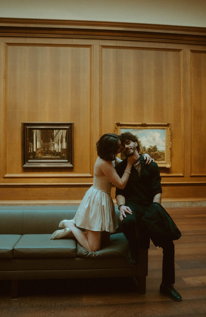 National Gallery of Art Elopement Photoshoot by Rachel Bond Photo: an edgy wedding photographer