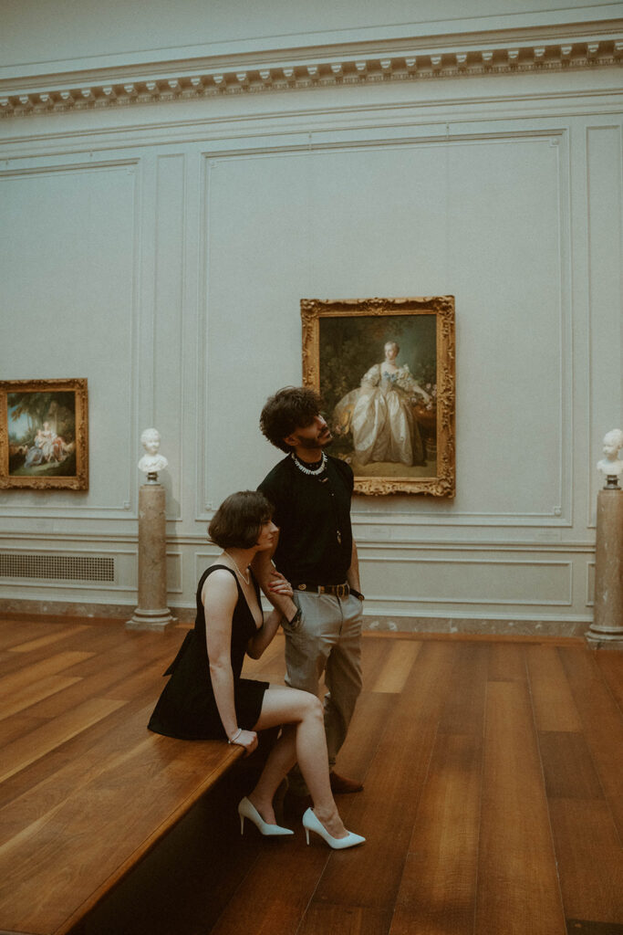 National Gallery of Art Elopement Photoshoot by Rachel Bond Photo: an edgy wedding photographer