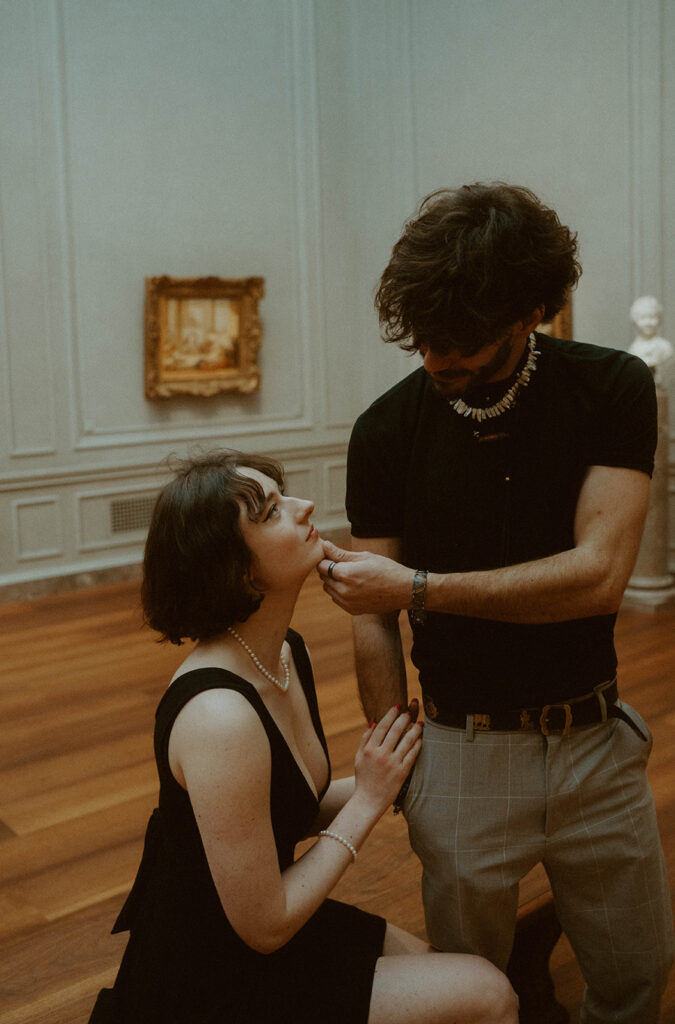 National Gallery of Art Elopement Photoshoot by Rachel Bond Photo: an edgy wedding photographer