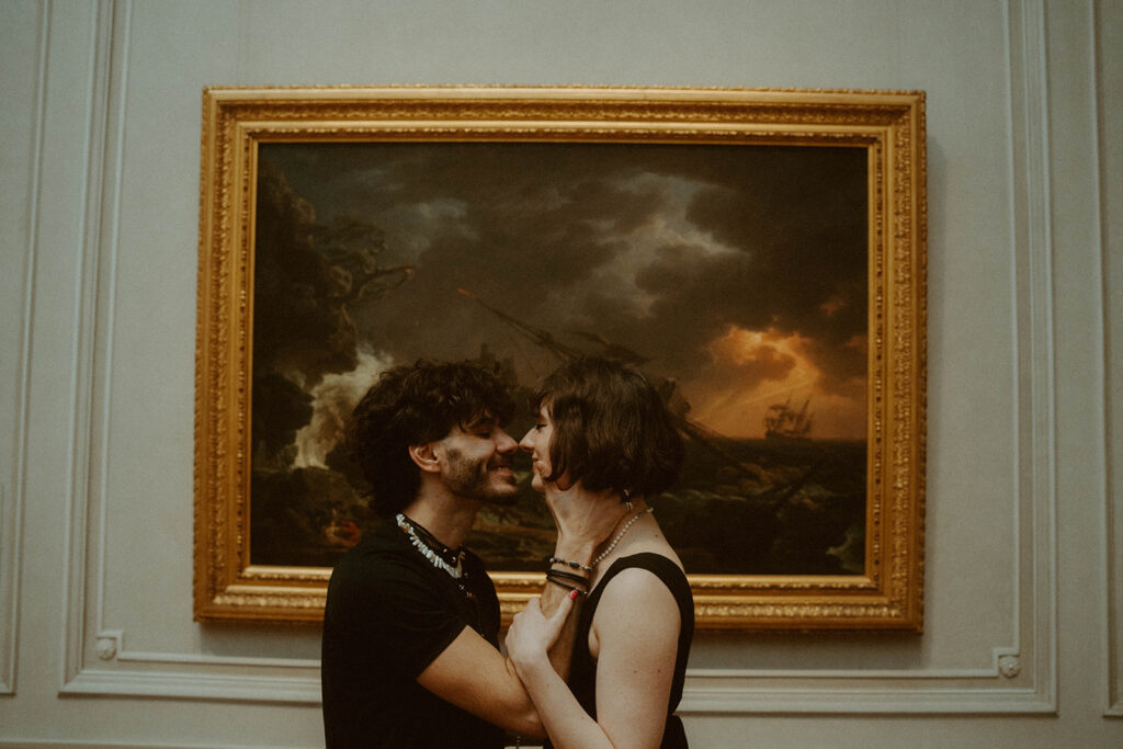 National Gallery of Art Elopement Photoshoot by Rachel Bond Photo: an edgy wedding photographer