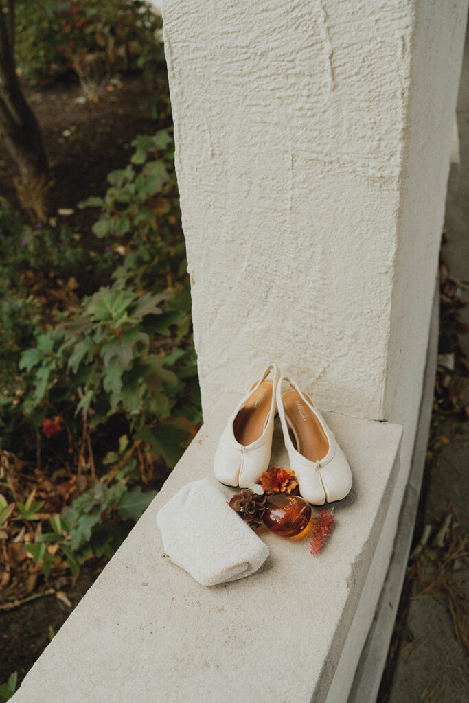 Bridal details are photographed at an art museum philadelphia wedding